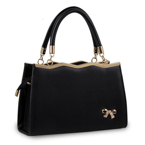 YGP-ELEGANT Design Collection Women's Fine Fashion Luxury Designer Leather Black Handbag - Divine Inspiration Styles