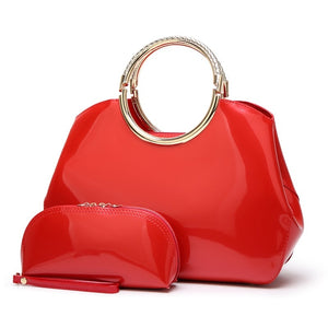 ALMIRA Design Collection Women's Fine Fashion Luxury Style Designer Leather Red Handbag