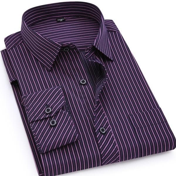 purple stripe dress shirt Ralph Lauren Purple Label Dress Shirt Mens L 16.5 Pink Stripe Business Casual