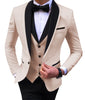 BRADLEY SUITS Men's Fashion Formal 3PCS Tuxedo (Jacket + Pants + Vest) Suit Set - Divine Inspiration Styles