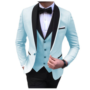 BRADLEY SUITS Men's Fashion Formal 3PCS Tuxedo (Jacket + Pants + Vest) Suit Set - Divine Inspiration Styles