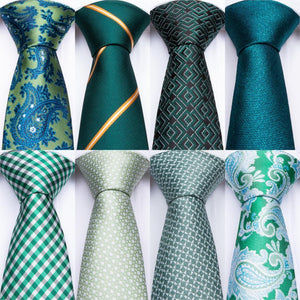 DBG VIP Design Collection Men's Fashion Emerald Green 100% Premium Quality Silk Ties