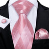 DBG VIP Design Collection Men's Fashion Pink & Assorted Styles 100% Premium Quality Silk Tie Set
