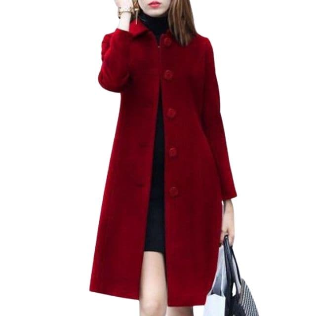 ELVP Women's Fine Fashion Elegant Luxury Style Wool Coat - Divine Inspiration Styles