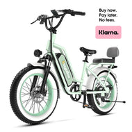 EUYBIKE 1000W Dual Motor 48V20AH 20" Smart EBike Black & Mint Green City Cruiser & Mountain Snow Electric Bike