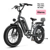 EUYBIKE 1000W Dual Motor 48V20AH 20" Smart EBike Classic Black City Cruiser & Mountain Snow Electric Bike