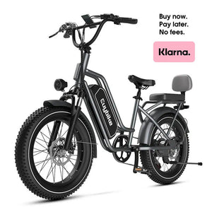 EUYBIKE 1000W Dual Motor 48V20AH 20" Smart EBike Classic Black City Cruiser & Mountain Snow Electric Bike