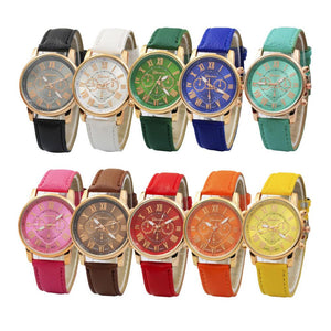 GENEVA Men's & Women's Fine Fashion Premium Quality Luxury Style Leather Watch! Free With Any Purchase! Limited Time Special Offer! Add 1 (One) To Cart To Redeem This Offer!