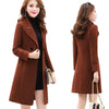 GLORIA Design Women's Fine Fashion Brown Carmel Elegant Luxury Style Designer Wool Coat - Divine Inspiration Styles
