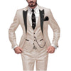 GMSUITS Men's Fashion Formal 3-PCS Tuxedo (Jacket + Pants + Vest) Suit Set - Divine Inspiration Styles