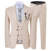 GMSUITS Men's Fashion Formal 3-Piece Suit Set Luxury Style Polka Dots Ivory White Suit Set (Jacket + Pants + Vest) Suit Set - Divine Inspiration Styles