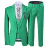 GMSUITS Men's Fashion Formal 3-Piece Suit Set Luxury Style Polka Dots Navy Blue Suit Set (Jacket + Pants + Vest) Suit Set
