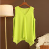 GRACE Design Women's Fashion Premium Top Quality Stylish Chiffon Yellow Blue White Red Sleeveless Blouse Top - Divine Inspiration Styles