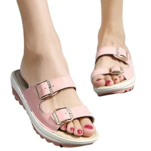 GOLDEN CRADLE Women's Trendy Fashion Blush Pink Stylish Comfort Cushion Designer Sandals Shoes - Divine Inspiration Styles