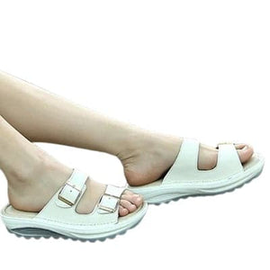 GOLDEN CRADLE Women's Trendy Fashion White Stylish Comfort Cushion Designer Sandals Shoes - Divine Inspiration Styles