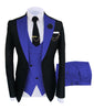 KENTON SUITS Men's Fashion Formal 3 Piece Tuxedo (Jacket + Vest + Pants) Red Suit Set