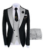 KENTON SUITS Men's Fashion Formal 3 Piece Tuxedo (Jacket + Vest + Pants) Red Suit Set