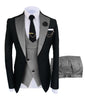 KENTON SUITS Men's Fashion Formal 3 Piece Tuxedo (Jacket + Vest + Pants) Purple Suit Set