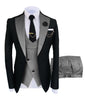 KENTON SUITS Men's Fashion Formal 3 Piece Tuxedo (Jacket + Vest + Pants) Red Suit Set