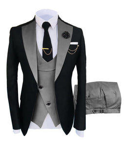 KENTON SUITS Men's Fashion Formal 3 Piece Tuxedo (Jacket + Vest + Pants) Red Suit Set