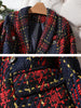 CAROLINE Design Collection Women's Elegant Stylish Fashion Office Professional Woven Plaid Blazer Jacket - Divine Inspiration Styles