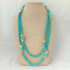 KEYGEMS Women's Elegant Fashion Stylish Genuine Natural Blue Turquoise Necklace Jewelry