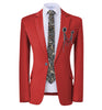 GMSUITS Men's Fashion Formal Luxury Style Yellow Polka Dots Blazer Suit Jacket