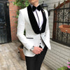KENTON SUITS Men's Fashion Formal 3-PCS Tuxedo (Jacket + Pants + Vest) Suit Set - Divine Inspiration Styles