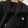 CAROLINE Design Collection Women's Elegant Stylish Fashion Office Professional Woven Plaid Blazer Jacket - Divine Inspiration Styles