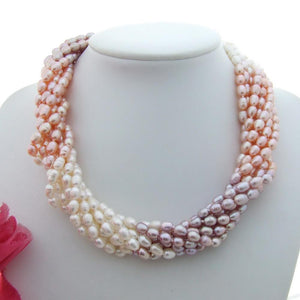 KEYGEMS Women's Elegant Fashion Stylish Genuine Natural Freshwater Pearl Necklace Jewelry