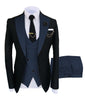 KENTON SUITS Men's Fashion Formal 3 Piece Tuxedo (Jacket + Vest + Pants) Gold Suit Set