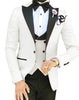 HARLEY SUITS Men's Fashion Formal 3 Piece Tuxedo (Jacket + Pants + Vest) Champagne Suit Set for Weddings Proms Cocktails & Special Events - Divine Inspiration Styles