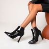 HARTFORD Design Women's Stylish Elegant Fashion Glossy Leather Boot Shoes - Divine Inspiration Styles