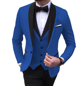 BRADLEY SUITS Men's Fashion Formal 3PCS Tuxedo (Jacket + Pants + Vest) Suit Set - Divine Inspiration Styles