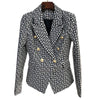 HIGHSTREET Women's Elegant Stylish Fashion Geometric Design Office Business Casual Professional Style Blazer Jacket - Divine Inspiration Styles