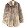 HQL Design Women's Fine Fashion Premium Quality Elegant Bright Khaki Brown Faux Fur Collar Coat Jacket - Divine Inspiration Styles