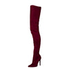 TAMANNA Women's Elegant Fine Fashion Elastic Velvet Thigh High Dress Boots - Divine Inspiration Styles