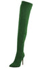 TAMANNA Women's Elegant Fine Fashion Elastic Velvet Thigh High Dress Boots - Divine Inspiration Styles