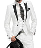 GMSUITS Men's Fashion Formal 3 Piece Tuxedo (Jacket + Pants + Vest) Gold Suit Set - Divine Inspiration Styles