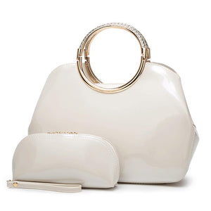 ALMIRA Design Collection Women's Fine Fashion Luxury Style Designer Leather Hot Pink Handbag