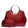 ALMIRA Design Collection Women's Fine Fashion Luxury Style Designer Leather Black Handbag