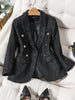 CAROLINE Design Collection Women's Elegant Stylish Fashion Office Professional Woven Plaid Blazer Jacket - Divine Inspiration Styles