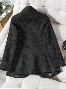 CAROLINE Design Collection Women's Elegant Stylish Fashion Office Professional Woven Plaid Blazer Jacket - Divine Inspiration Styles