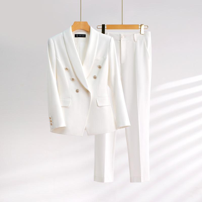 WELLINGTON SUITS Women's Elegant Stylish Office Fashion Ivory White Bl –  Divine Inspiration Styles