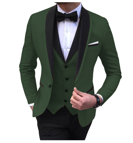 BRADLEY SUITS Men's Fashion Formal 3PCS Tuxedo (Jacket + Pants + Vest) Suit Set - Divine Inspiration Styles