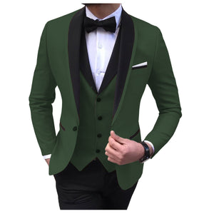 BRADLEY VIP SUITS Men's Fashion Formal 3 Piece Tuxedo (Jacket + Pants + Vest) Royal Blue Suit Set - Divine Inspiration Styles