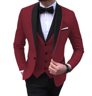 BRADLEY SUITS Men's Fashion Formal 3PCS Tuxedo (Jacket + Pants + Vest) Suit Set - Divine Inspiration Styles