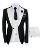 KENTON SUITS Men's Fashion Formal 3 Piece Tuxedo (Jacket + Vest + Pants) Red Suit Set