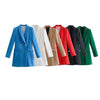 JANE SUITS Women's Elegant Stylish Fashion Office Solid Color Red Blazer Jacket