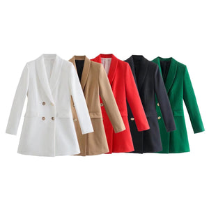 JANE SUITS Women's Elegant Stylish Fashion Office Solid Color Red Blazer Jacket
